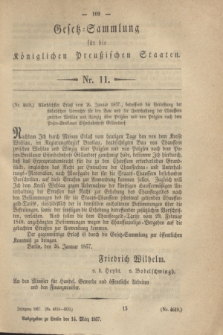 Gesetz-Sammlung für die Königlichen Preußischen Staaten. 1857, Nr. 11 (14 März)