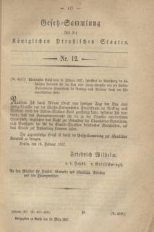 Gesetz-Sammlung für die Königlichen Preußischen Staaten. 1857, Nr. 12 (18 März)