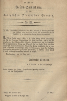 Gesetz-Sammlung für die Königlichen Preußischen Staaten. 1857, Nr. 22 (28 April)