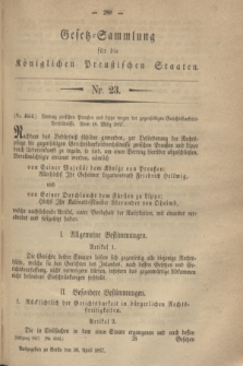 Gesetz-Sammlung für die Königlichen Preußischen Staaten. 1857, Nr. 23 (30 April)