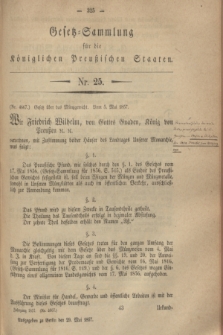 Gesetz-Sammlung für die Königlichen Preußischen Staaten. 1857, Nr. 25 (29 Mai)