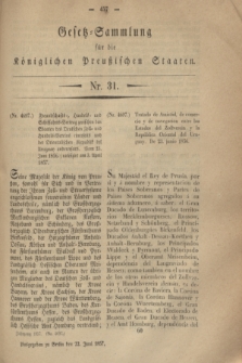 Gesetz-Sammlung für die Königlichen Preußischen Staaten. 1857, Nr. 31 (22 Juni)