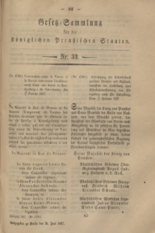 Gesetz-Sammlung für die Königlichen Preußischen Staaten. 1857, Nr. 33 (26 Juni)