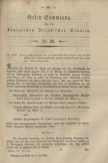 Gesetz-Sammlung für die Königlichen Preußischen Staaten. 1857, Nr. 36 (4 Juli)