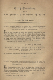 Gesetz-Sammlung für die Königlichen Preußischen Staaten. 1857, Nr. 56 (26 Oktober)