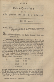 Gesetz-Sammlung für die Königlichen Preußischen Staaten. 1857, Nr. 63 (5 Dezember)