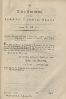 Gesetz-Sammlung für die Königlichen Preußischen Staaten. 1857, Nr. 66 (22 Dezember)