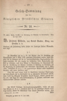 Gesetz-Sammlung für die Königlichen Preußischen Staaten. 1858, Nr. 24 (11 Juni)