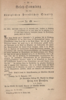 Gesetz-Sammlung für die Königlichen Preußischen Staaten. 1858, Nr. 48 (16 Oktober)
