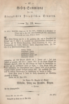 Gesetz-Sammlung für die Königlichen Preußischen Staaten. 1859, Nr.19 (31 Mai)