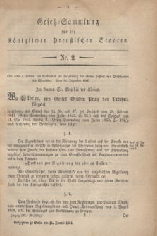 Gesetz-Sammlung für die Königlichen Preußischen Staaten. 1861, Nr. 2 (11 Januar)
