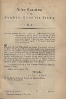 Gesetz-Sammlung für die Königlichen Preußischen Staaten. 1861, Nr. 9 (14 März)