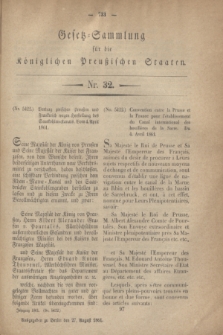 Gesetz-Sammlung für die Königlichen Preußischen Staaten. 1861, Nr. 32 (27 August)