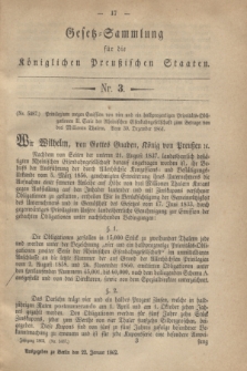Gesetz-Sammlung für die Königlichen Preußischen Staaten. 1862, Nr. 3 (22 Januar)