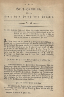 Gesetz-Sammlung für die Königlichen Preußischen Staaten. 1862, Nr. 6 (26 Februar)