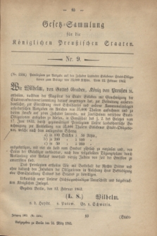 Gesetz-Sammlung für die Königlichen Preußischen Staaten. 1862, Nr. 9 (24 März)