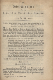 Gesetz-Sammlung für die Königlichen Preußischen Staaten. 1862, Nr. 30 (11 September)
