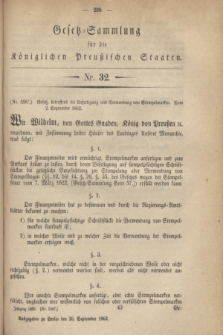 Gesetz-Sammlung für die Königlichen Preußischen Staaten. 1862, Nr. 32 (20 September)