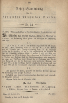 Gesetz-Sammlung für die Königlichen Preußischen Staaten. 1862, Nr. 34 (27 September)