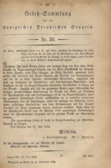 Gesetz-Sammlung für die Königlichen Preußischen Staaten. 1864, Nr. 35 (21 Sptember)