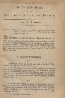 Gesetz-Sammlung für die Königlichen Preußischen Staaten. 1865, Nr. 3 (4 Februar)