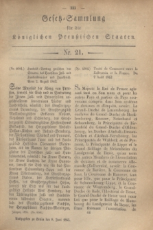 Gesetz-Sammlung für die Königlichen Preußischen Staaten. 1865, Nr. 21 (8 Juni)