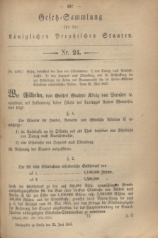 Gesetz-Sammlung für die Königlichen Preußischen Staaten. 1865, Nr. 24 (22 Juni)