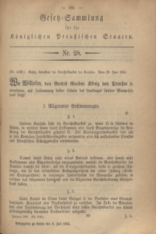 Gesetz-Sammlung für die Königlichen Preußischen Staaten. 1865, Nr. 28 (8 Juli)