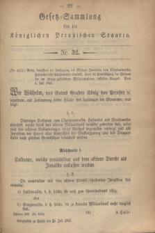 Gesetz-Sammlung für die Königlichen Preußischen Staaten. 1865, Nr. 32 (28 Juli)