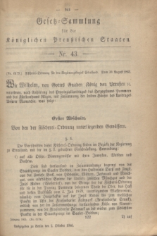 Gesetz-Sammlung für die Königlichen Preußischen Staaten. 1865, Nr. 43 (2 Oktober)