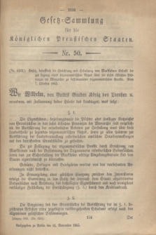 Gesetz-Sammlung für die Königlichen Preußischen Staaten. 1865, Nr. 50 (11 November)