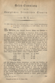 Gesetz-Sammlung für die Königlichen Preußischen Staaten. 1866, Nr. 2 (30 Januar)