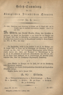 Gesetz-Sammlung für die Königlichen Preußischen Staaten. 1866, Nr. 3 (5 Februar)
