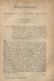 Gesetz-Sammlung für die Königlichen Preußischen Staaten. 1866, Nr. 4 (21 Februar)