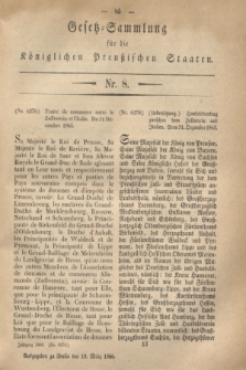 Gesetz-Sammlung für die Königlichen Preußischen Staaten. 1866, Nr. 8 (19 März)