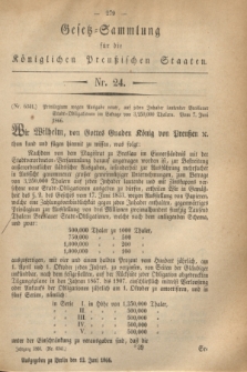 Gesetz-Sammlung für die Königlichen Preußischen Staaten. 1866, Nr. 24 (12 Juni)