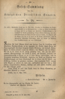 Gesetz-Sammlung für die Königlichen Preußischen Staaten. 1866, Nr. 28 (26 Juni)