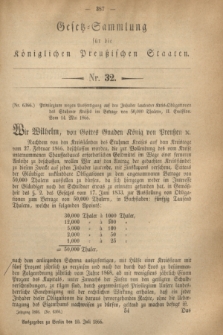 Gesetz-Sammlung für die Königlichen Preußischen Staaten. 1866, Nr. 32 (10 Juli)