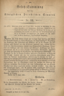 Gesetz-Sammlung für die Königlichen Preußischen Staaten. 1866, Nr. 33 (13 Juli)