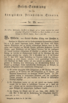 Gesetz-Sammlung für die Königlichen Preußischen Staaten. 1866, Nr. 35 (20 Juli)