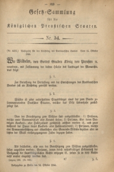 Gesetz-Sammlung für die Königlichen Preußischen Staaten. 1866, Nr. 54 (24 Oktober)