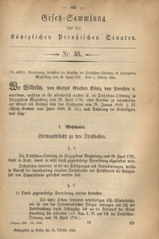 Gesetz-Sammlung für die Königlichen Preußischen Staaten. 1866, Nr. 55 (26 Oktober)