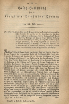 Gesetz-Sammlung für die Königlichen Preußischen Staaten. 1866, Nr. 63 (13 Dezember)