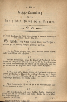 Gesetz-Sammlung für die Königlichen Preußischen Staaten. 1867, Nr 28 (12 April) + wkładka