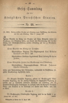 Gesetz-Sammlung für die Königlichen Preußischen Staaten. 1867, Nr 29 (16 April)