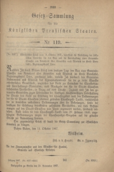 Gesetz-Sammlung für die Königlichen Preußischen Staaten. 1867, Nr. 119 (14 October)