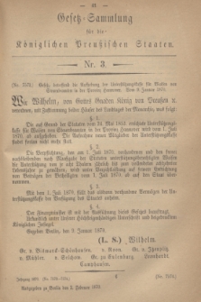 Gesetz-Sammlung für die Königlichen Preußischen Staaten. 1870, Nr. 3 (2 Februar)