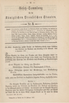 Gesetz-Sammlung für die Königlichen Preußischen Staaten. 1892, Nr. 3 (23 Februar)
