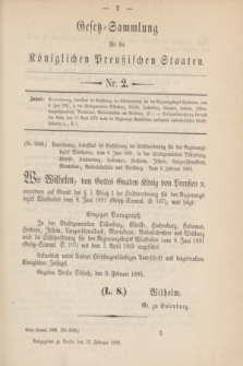 Gesetz-Sammlung für die Königlichen Preußischen Staaten. 1893, Nr. 2 (15 Februar)