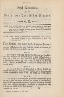Gesetz-Sammlung für die Königlichen Preußischen Staaten. 1893, Nr. 10 (14 April)